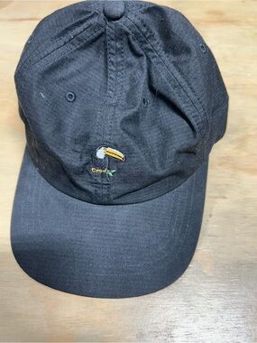 Hurley Black Baseball Cap with Embroidered Toucan